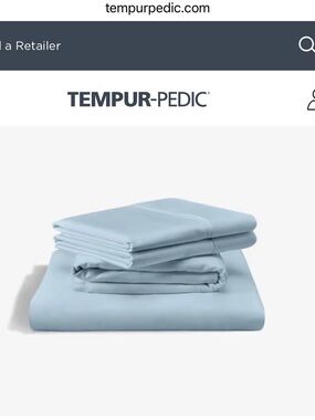 Brand new Tempur-Pedic Egyptian Cotton CA split king - Sleepy Blue Sheet Set